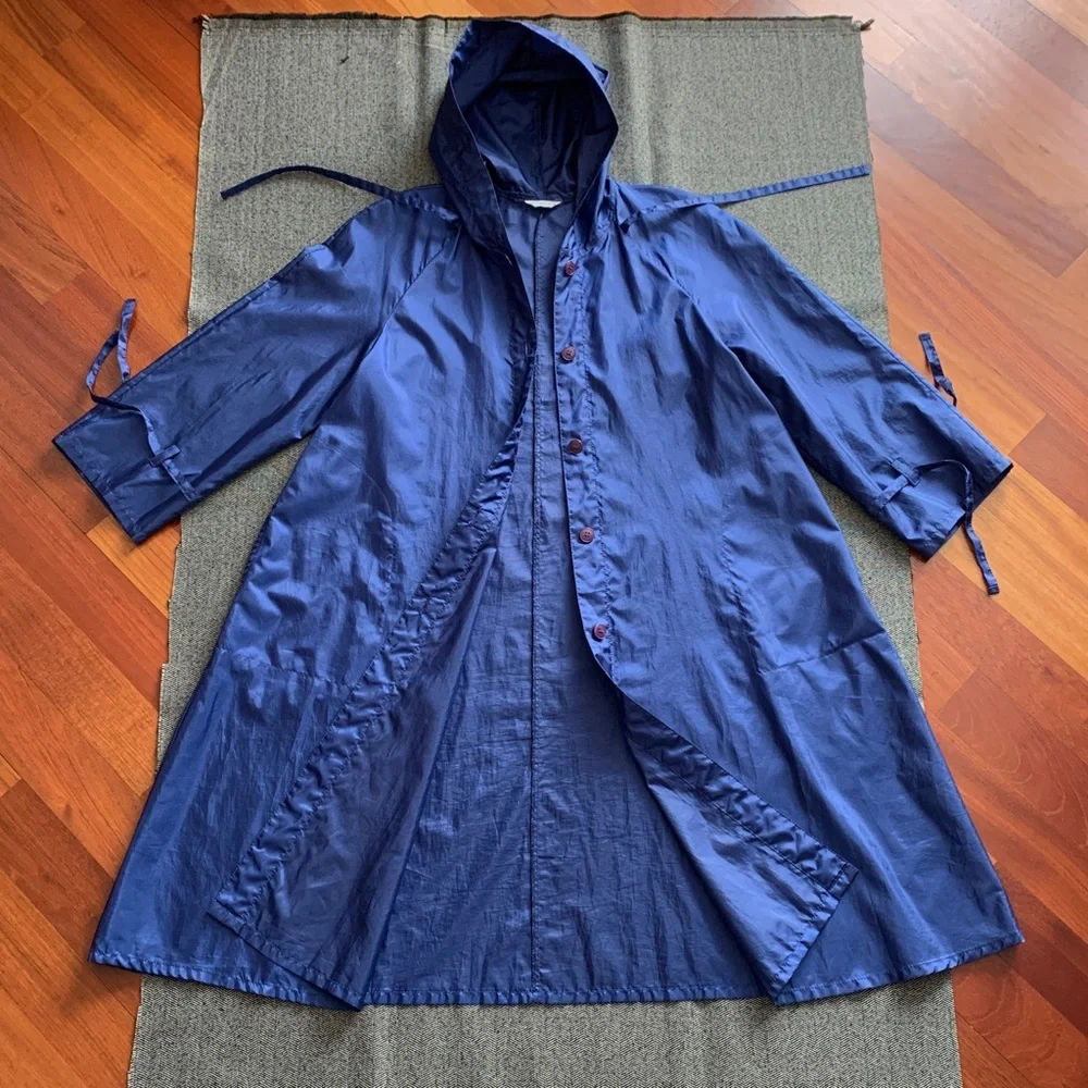 Windbreaker Hooded Long Jacket Vintage Alorna S/M - Picture 9 of 14